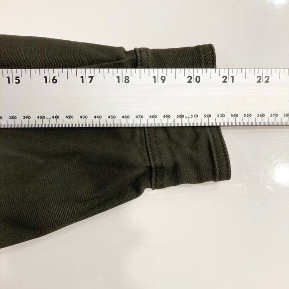 NWOT H&M Jumpsuit Women L”Boiler-Suit”Green Tie Zip-Up Pocket Long-Sleeve Cotton - Picture 11 of 16